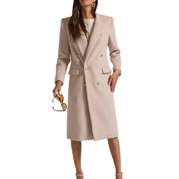 Generation Love Jackets & Blazers - Generation Love Andie Wool Coat in Biscuit Lined Size XS NEW Button Detail $695